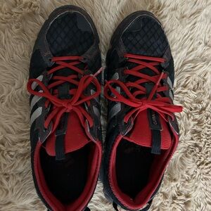 Men's Black and Red Adidas Shoes
